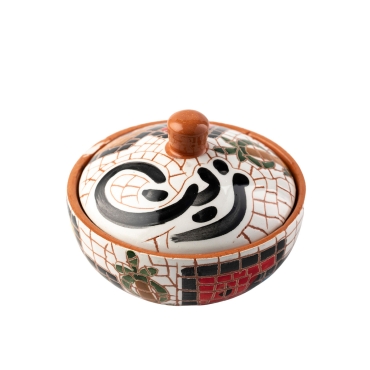 صحن فخار زيت